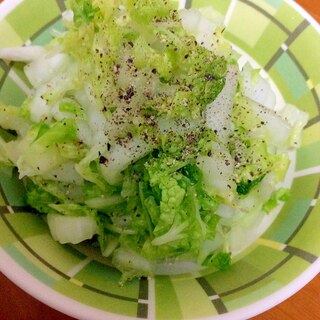 白菜レモン汁塩ブラックペッパー